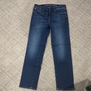 American Eagle Outfitters Airflex Dark Blue Straight Leg Jeans 30x32
